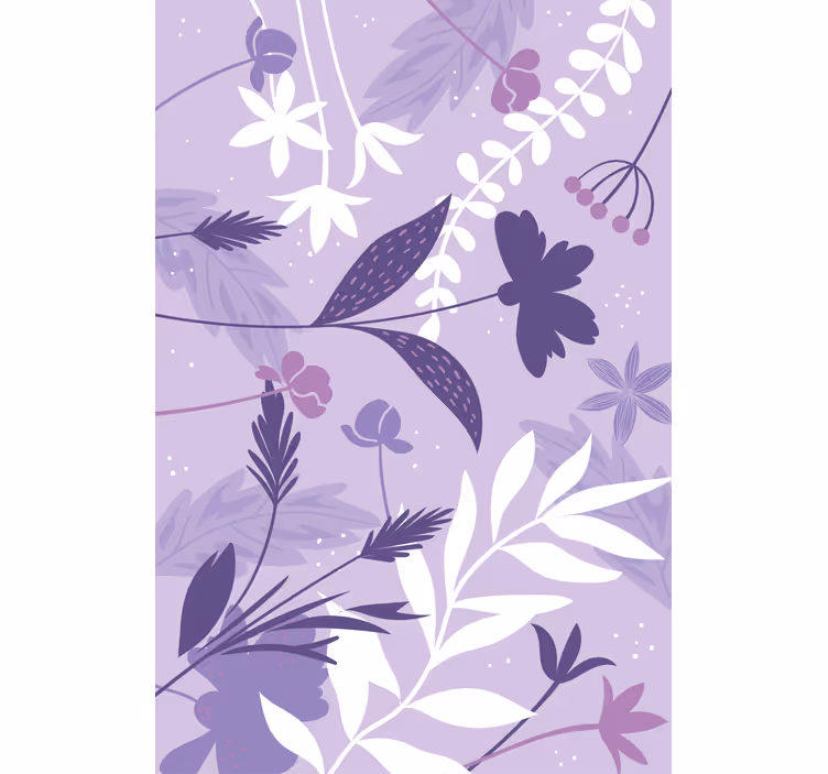Flor roxa padrão de flor cega - TenStickers