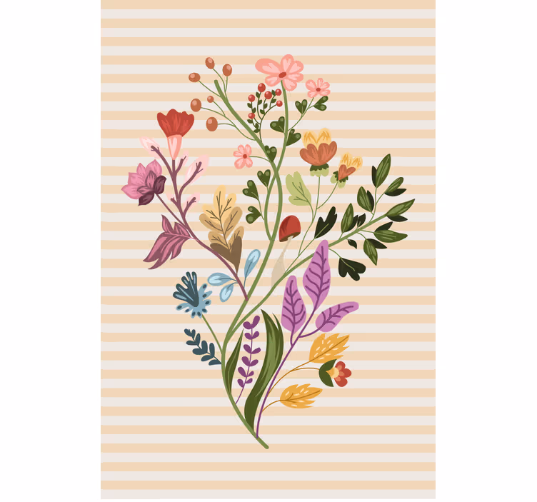 Estore de rolo flores e plantas arranjo floral - TenStickers