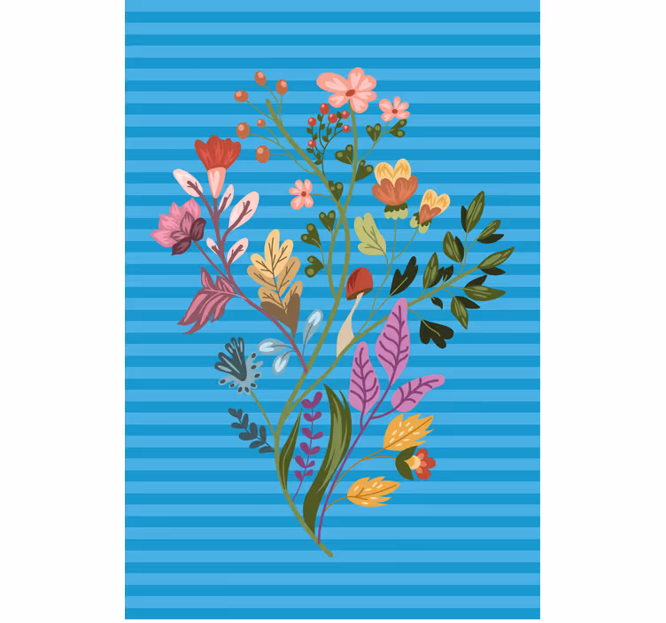 Estore de rolo florais arranjo botânico - TenStickers
