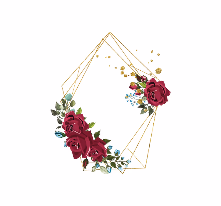 Estore de rolo elegantes arranjo floral de rosas - TenStickers