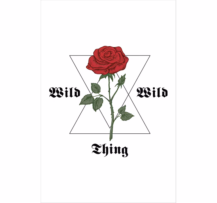 Estore de rolo florais emblema com motivo de rosas - TenStickers