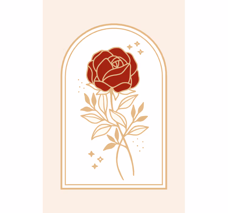 Estore de rolo elegantes rosa arqueada bege - TenStickers