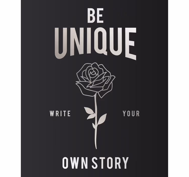 Estore de rolo com frases seja única rosa - TenStickers