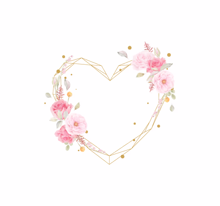 Moldura em forma de lareira floral cortina de flores - TenStickers
