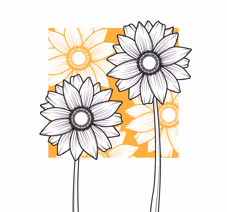 Estore de rolo flores e plantas padrão de flores luxuriante - TenStickers