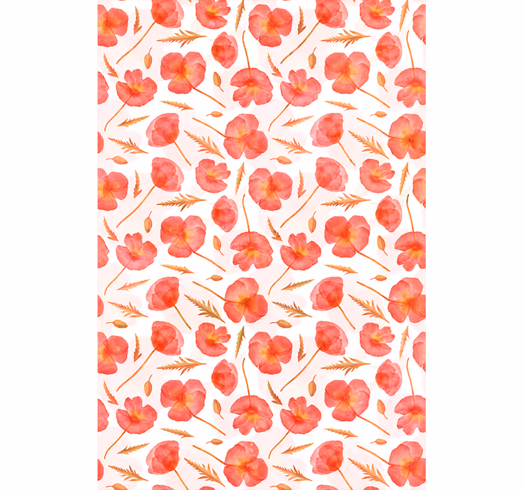 Estore de rolo flores e plantas padrões florais delicados - TenStickers