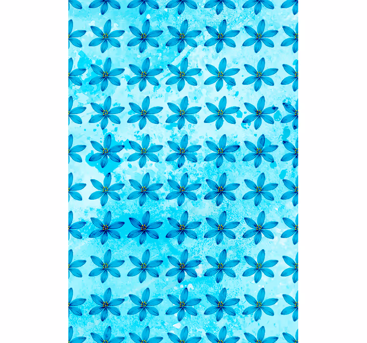 Estore de rolo flores e plantas lindas flores azuis - TenStickers