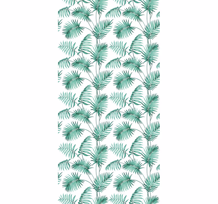 Folhas de árvore verde e branco cego moderno - TenStickers