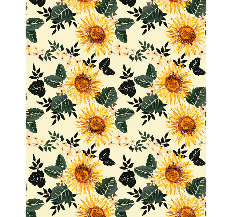 Estore de rolo flores e plantas tema floral girassol - TenStickers
