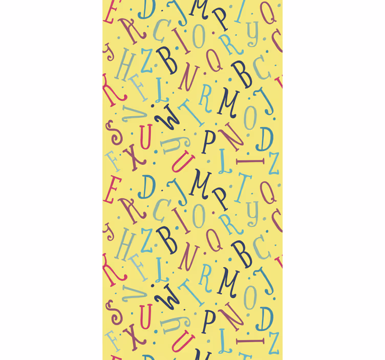 Estore de rolo com frases letras coloridas do alfabeto - TenStickers