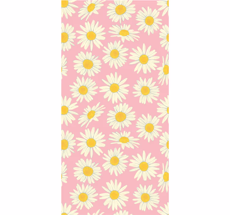 Margaridas brancas em rosa para crianças cegas - TenStickers
