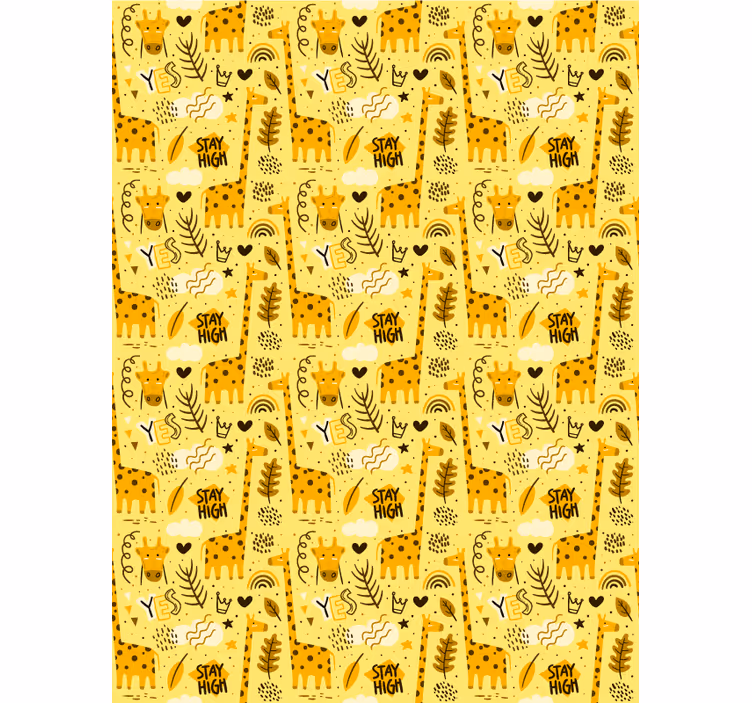 Estore de rolo infantil animais da selva amarela - TenStickers