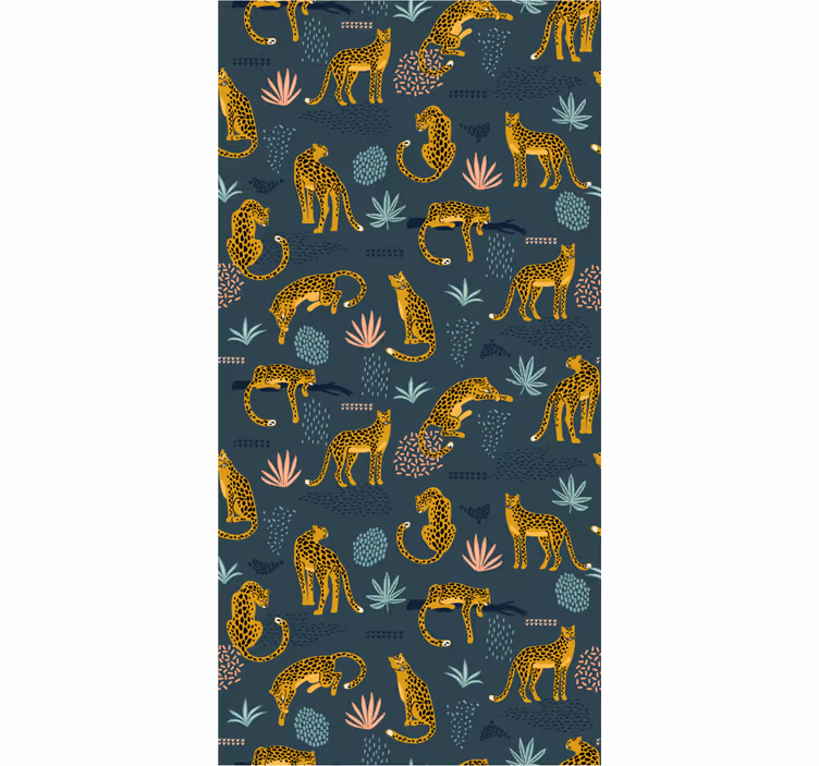 Estores de rolo de animais estampa de leopardo da selva - TenStickers