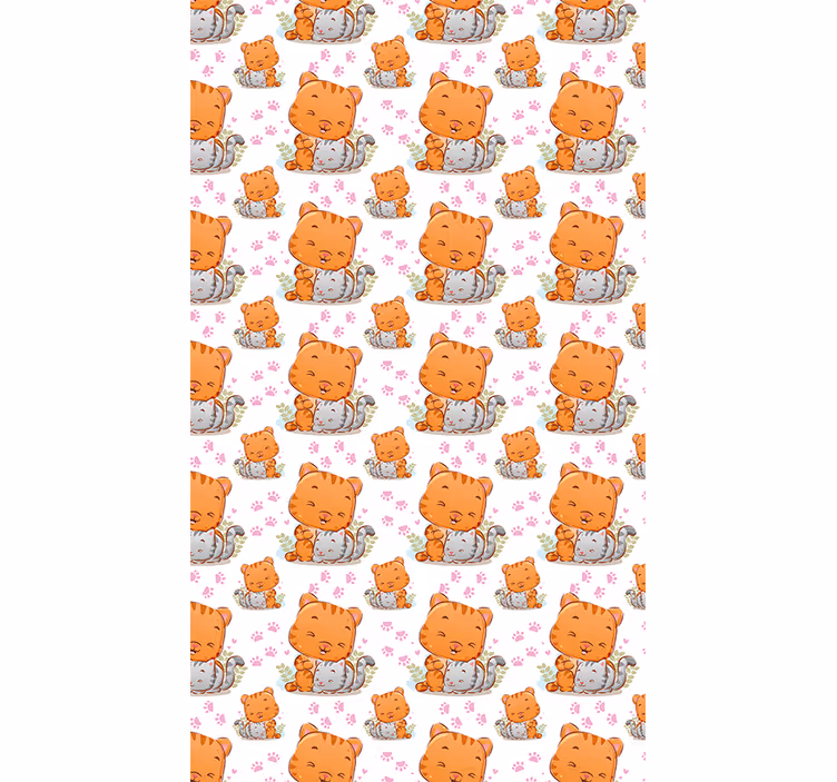 Estore de rolo infantil padrões de gatinhos - TenStickers