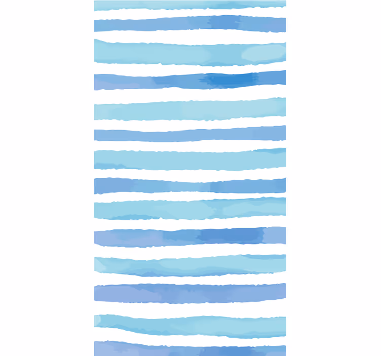 estor com riscas azuis aquarela - TenStickers