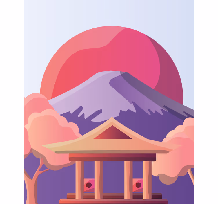 Estor cena de paisagem de montanha - TenStickers