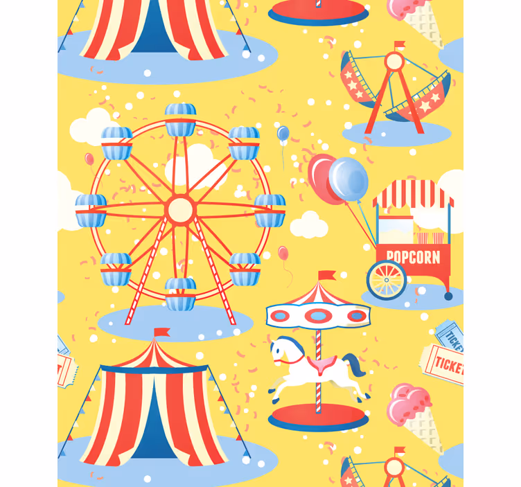 Estore de rolo divertidos passeio de carnaval - TenStickers