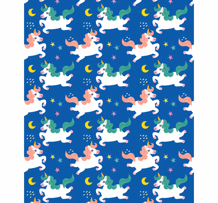 Estores de rolo de animais unicórnios sob o luar - TenStickers
