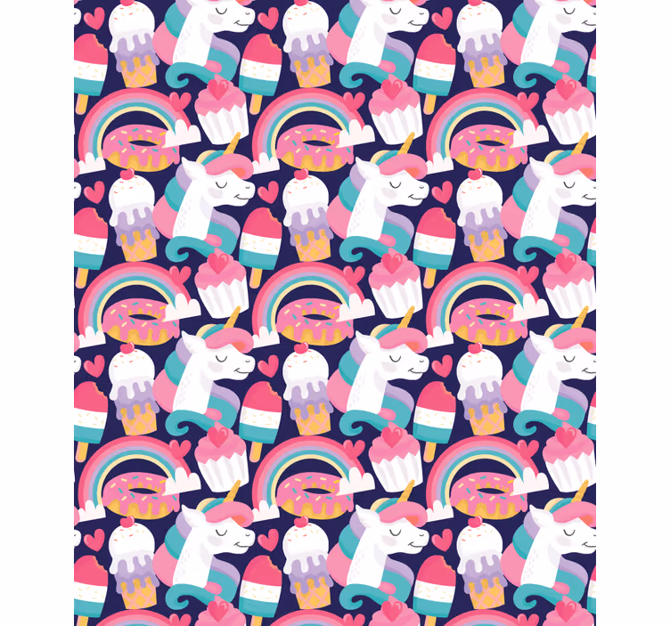 Estore de rolo divertidos padrão de criatura mágica - TenStickers