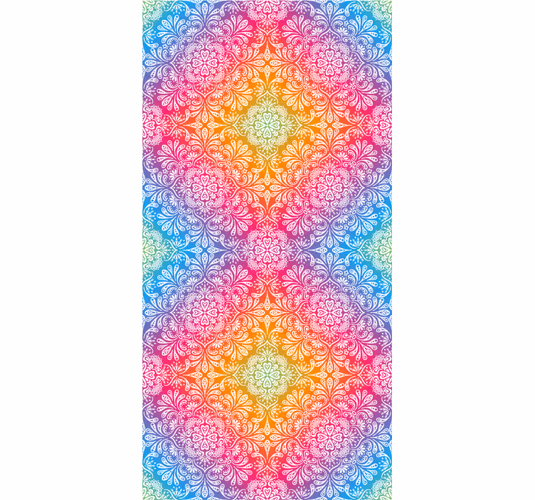 Estor do quarto principal com símbolos coloridos da mandala - TenStickers