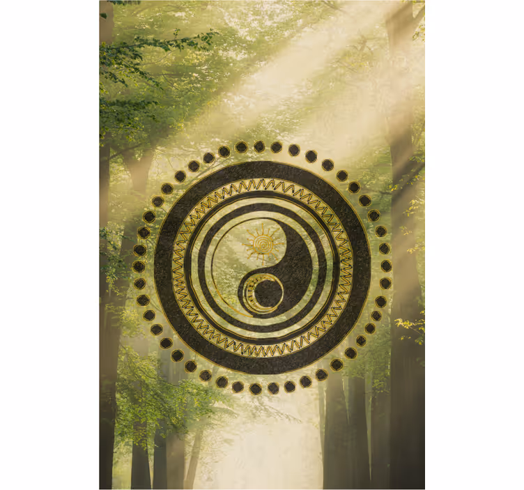 Estore de rolo zen círculo yin yang - TenStickers