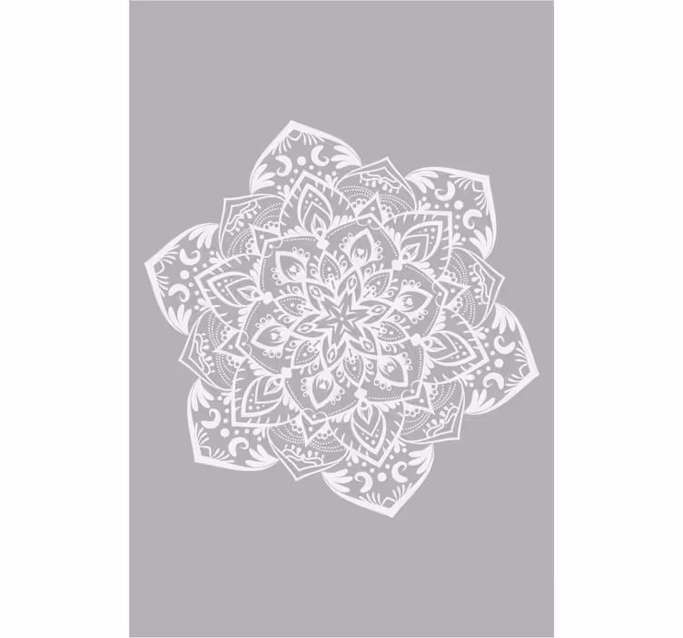 Estore de rolo zen mandala grande cinza - TenStickers