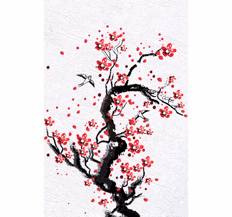 Cortina de rolo original cultura tinta japonesa - TenStickers