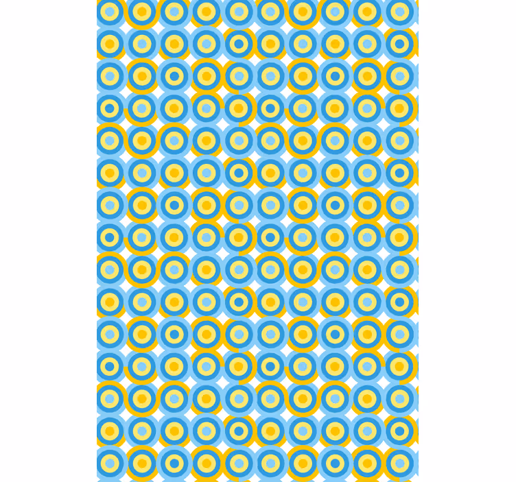 Estor padrão circular em azul - TenStickers