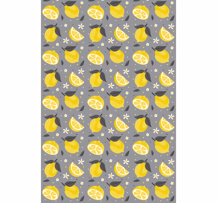 Estore de rolo frutas e verduras padrão de fatia de limão - TenStickers
