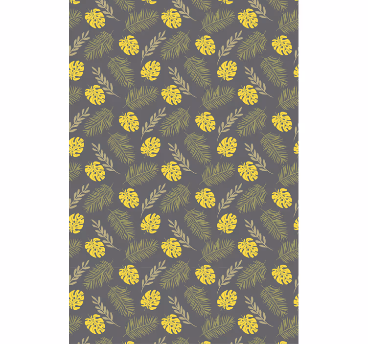 Estore de rolo flores e plantas padrão de folhas tropicais - TenStickers