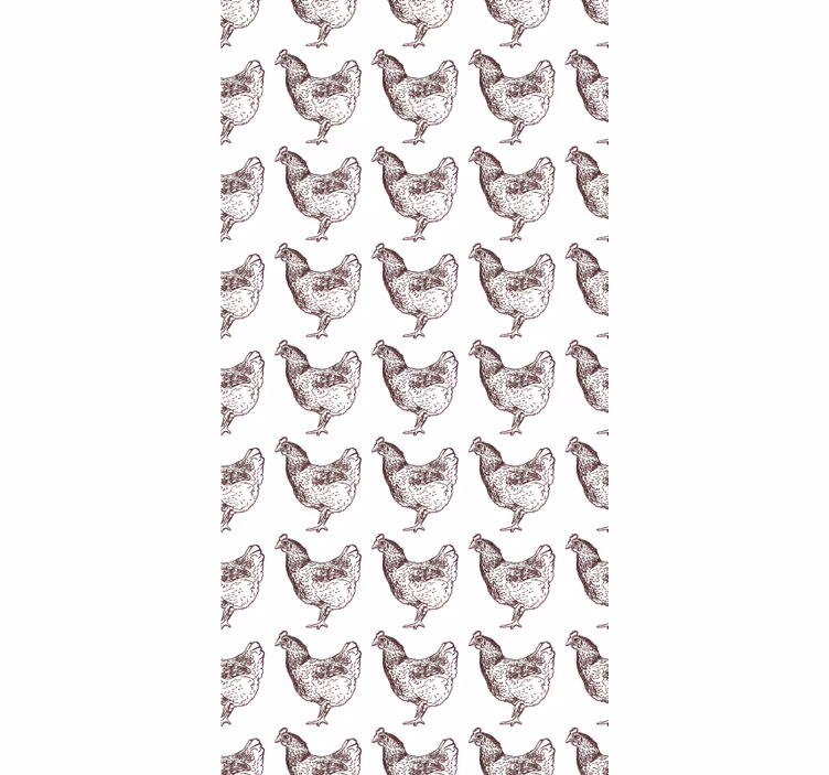 Estores de rolo de animais padrão de frango encantador - TenStickers