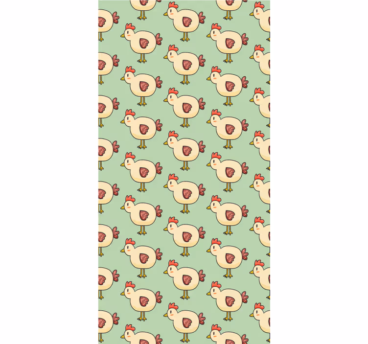 Estores de rolo de animais motivo de frango encantador - TenStickers