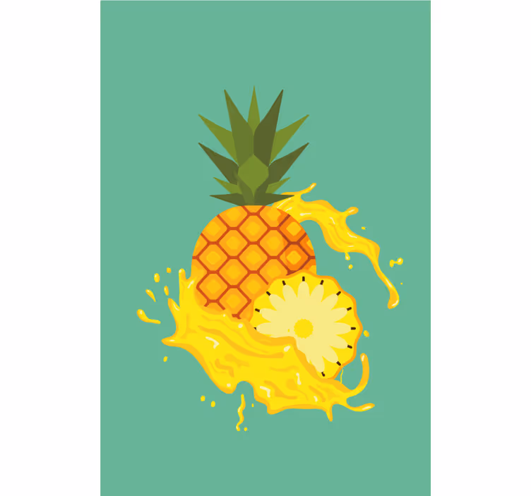 Estore de rolo frutas e verduras respingos de abacaxi - TenStickers