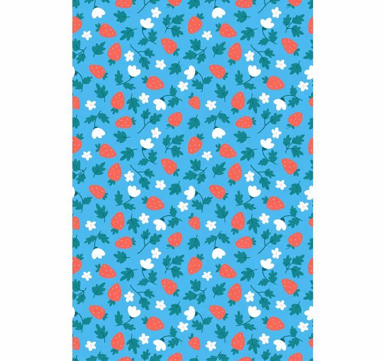 Estore de rolo frutas e verduras padrão morango fresco - TenStickers