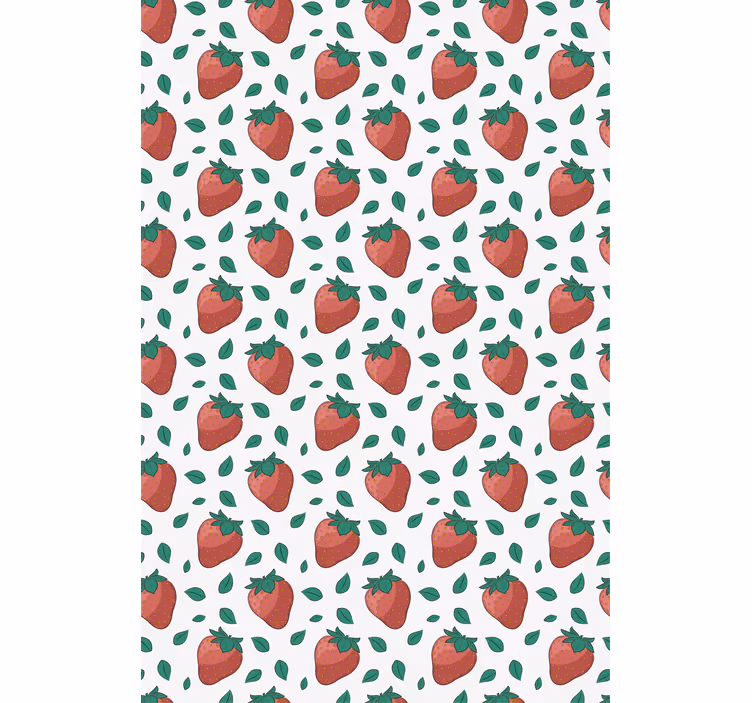 Estore de rolo frutas e verduras padrão de morango fresco - TenStickers