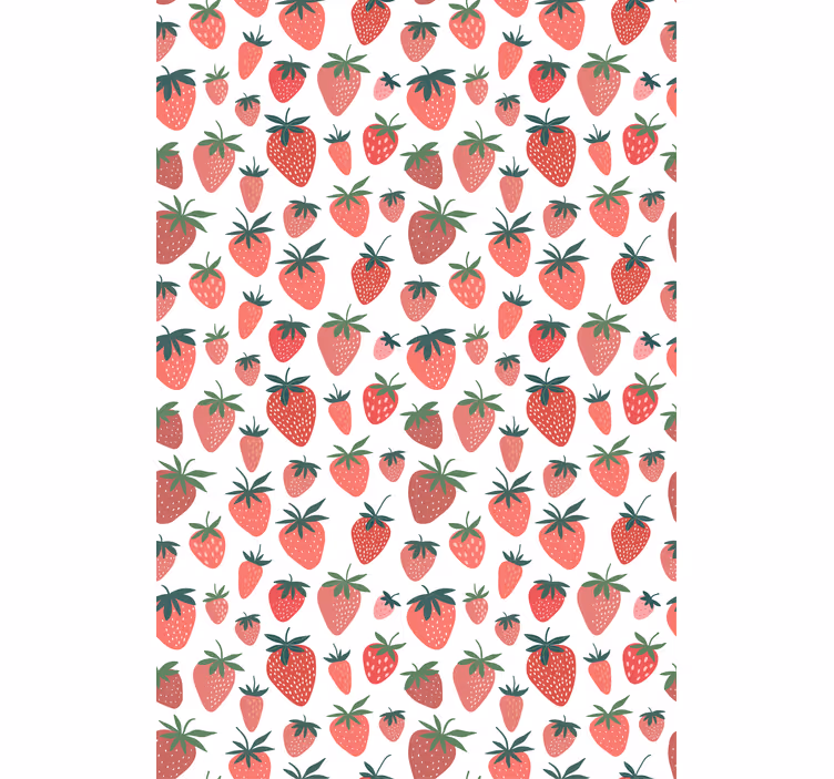 Estore de rolo frutas e verduras design de padrão de morango - TenStickers