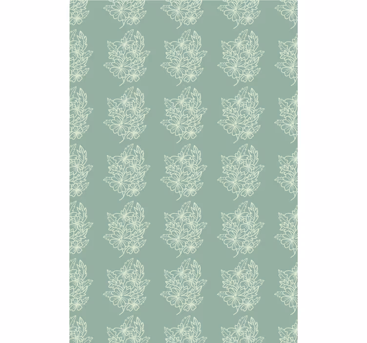 Estore de rolo flores e plantas padrão de folha floral - TenStickers