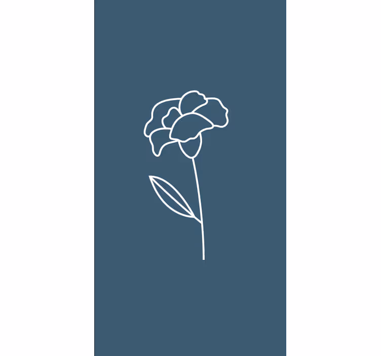 Estore de rolo flores e plantas contorno único - TenStickers