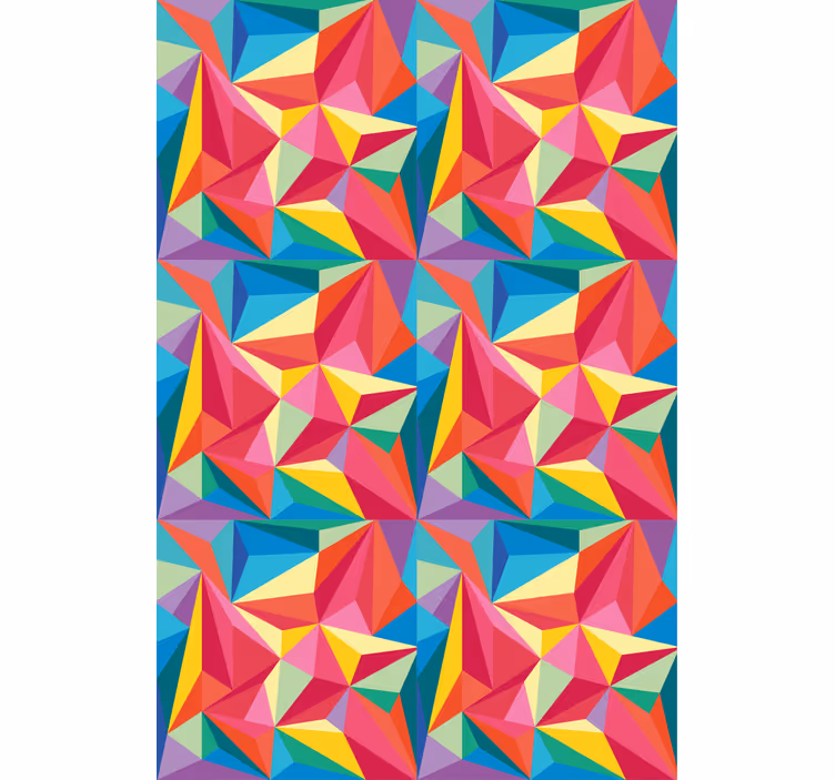 Pintura cega de imagem geométrica multicolor - TenStickers