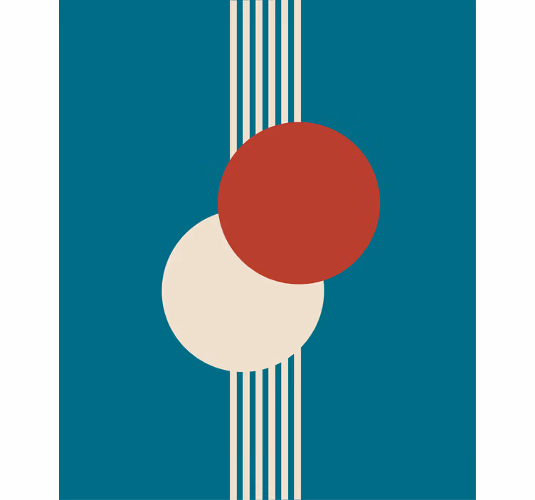 Estore de rolo modernos composição de círculo geométrico - TenStickers