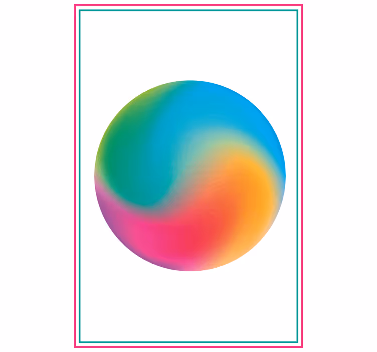 Estore de rolo original esfera colorida abstrata - TenStickers