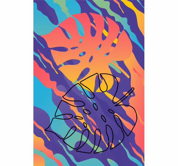 Estore de rolo modernos motivos abstratos de folhas - TenStickers