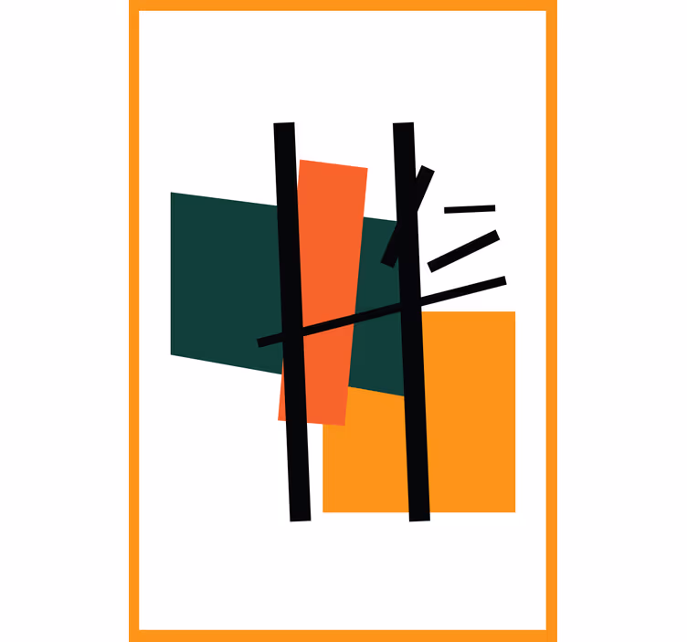 Estore de rolo modernos composição de blocos geométricos - TenStickers