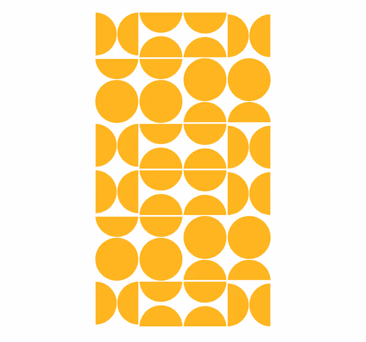 Estore de rolo modernos círculos amarelos sobrepostos - TenStickers