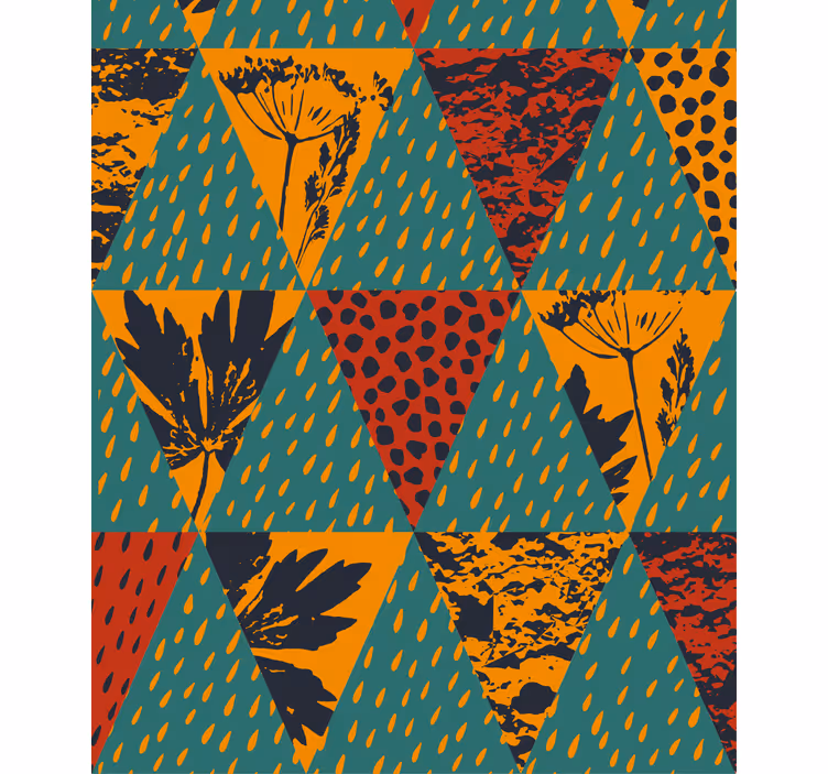 Estore de rolo modernos padrão floral geométrico - TenStickers