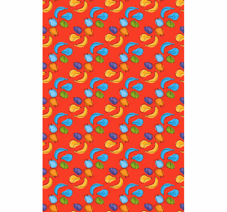 Estore de rolo frutas e verduras composição vibrante - TenStickers