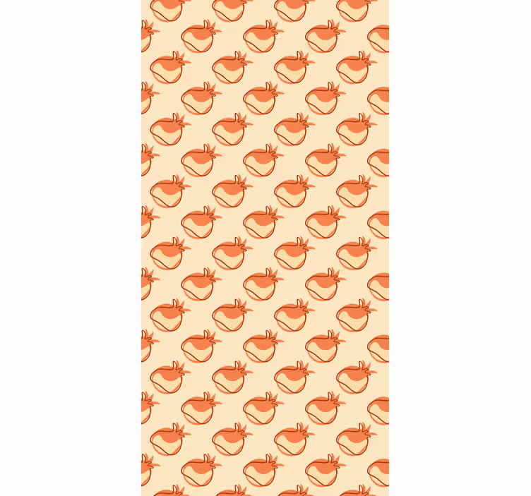 Estore de rolo frutas e verduras padrão de vegetais bege - TenStickers