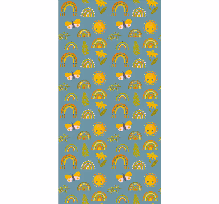 Estores de rolo de árvores design de arco-íris ensolarado - TenStickers