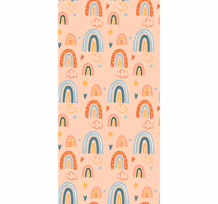 Estore de rolo infantil padrão arco-íris delícia - TenStickers