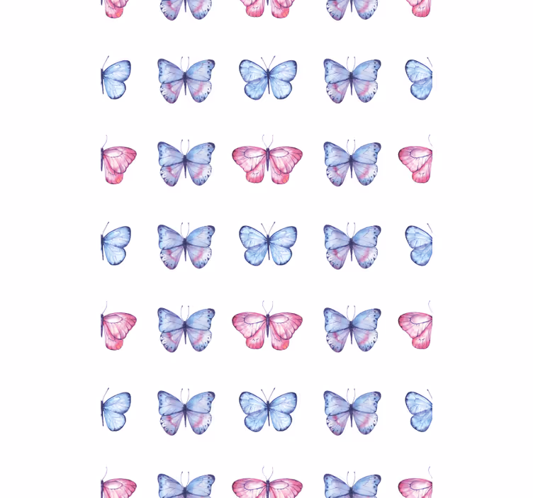 Estore de rolo borboleta asas azuis e rosas - TenStickers